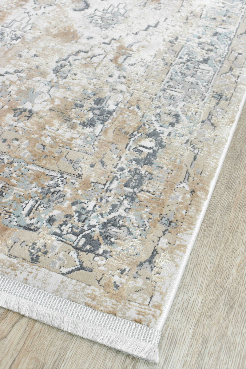 Rosanna Distressed Creamy Beige Runner Rug