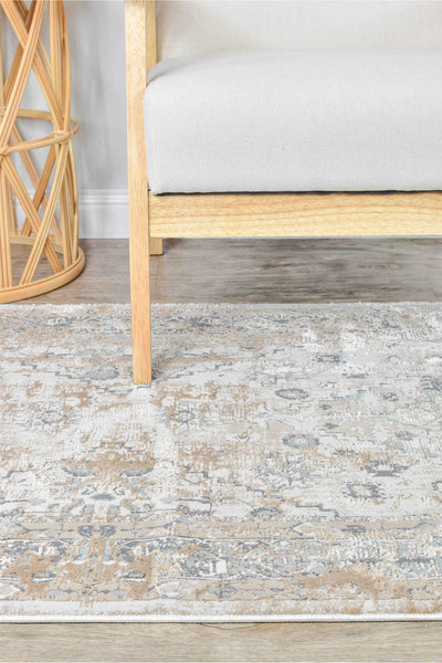 Rosanna Distressed Creamy Beige Runner Rug