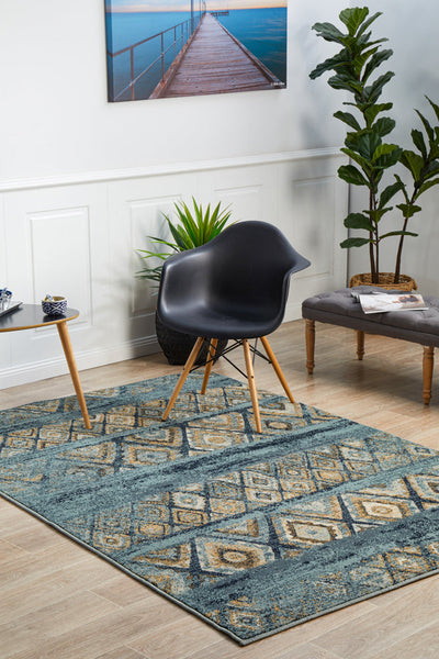 Oxford Contrast Blue Rug