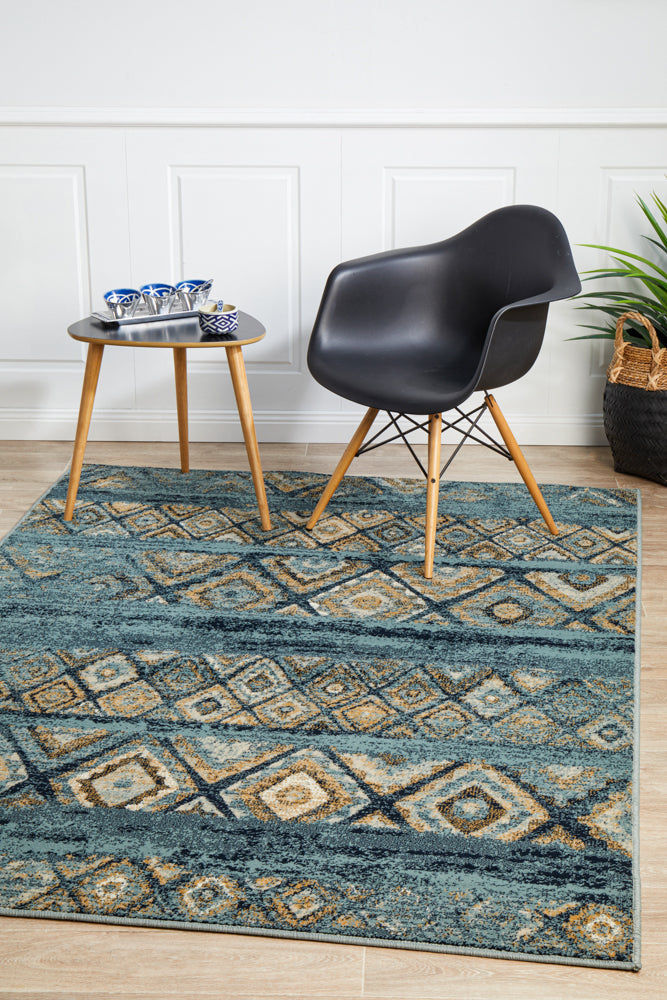 Oxford Contrast Blue Rug