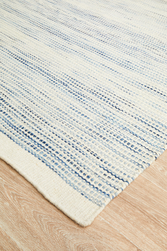 Skandinavian 310 Blue Wool Rug