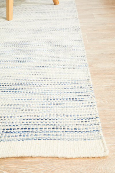 Skandinavian 310 Blue Wool Rug