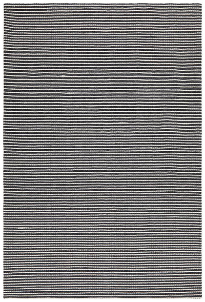 Studio Oskar Felted Wool Striped Rug Black White