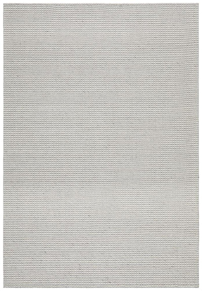 Studio Oskar Felted Wool Striped Rug Grey White