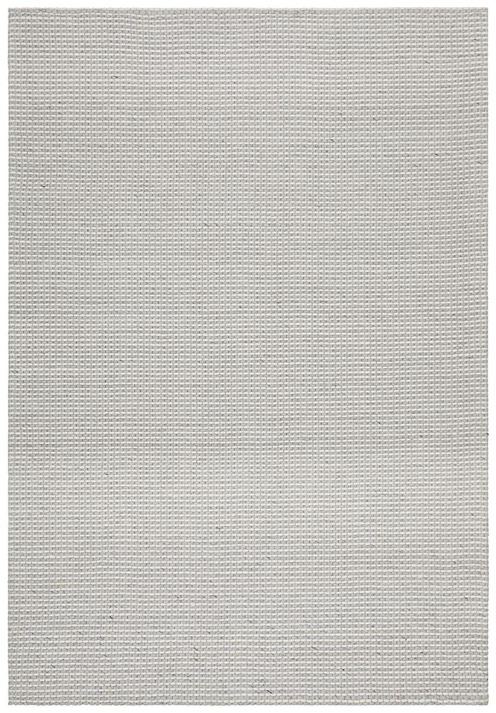 Studio Oskar Felted Wool Striped Rug Grey White