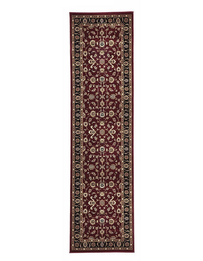 Sydney Collection Classic Rug Red With Black Border