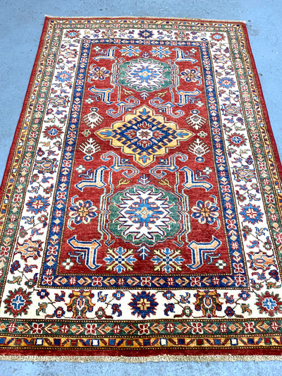 Afghan super Kazak wool handmade, Rugs Online Rugs Sydney Australia, www.rugsonlinerugs.com.au