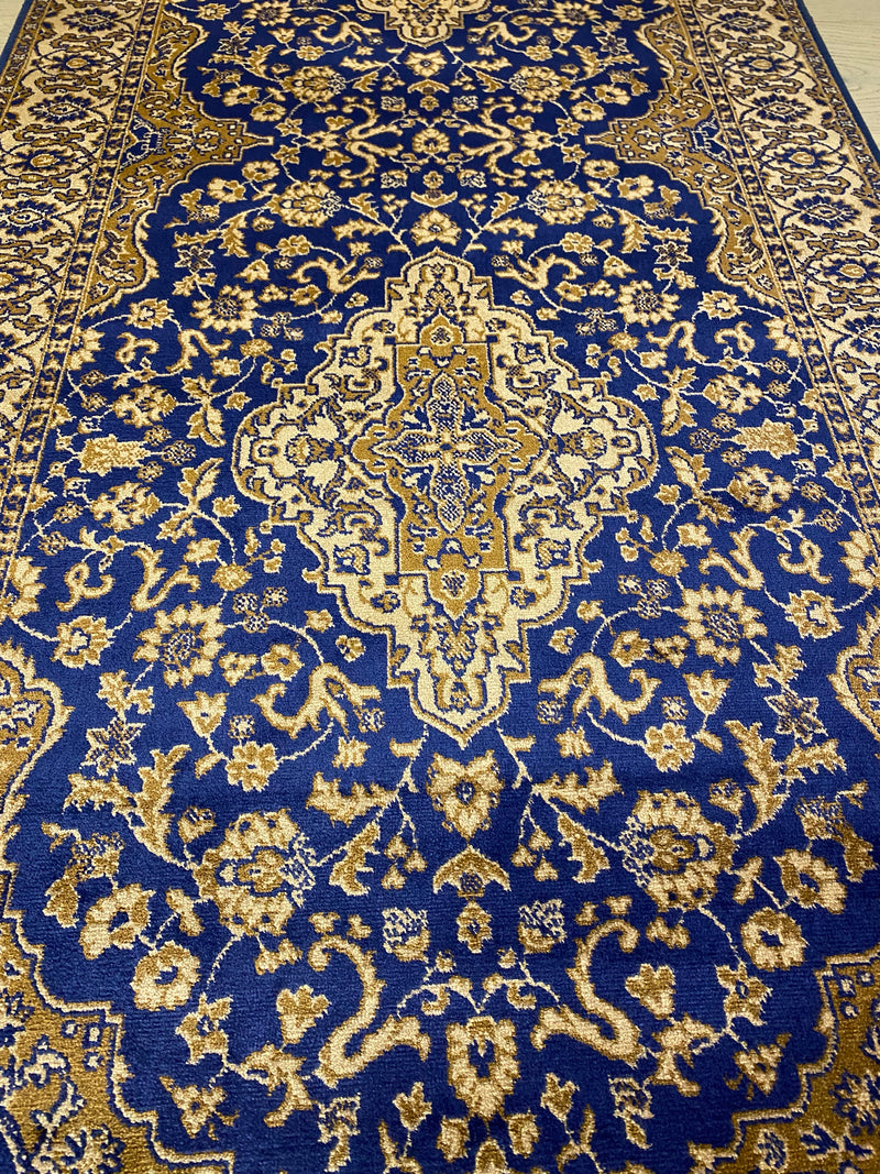 Shiraz Garden Design Blue Runner Rug